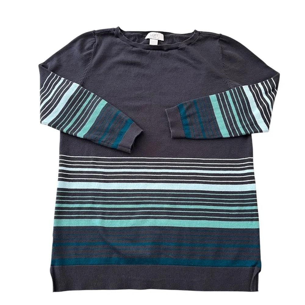 LOFT Striped Long Sleeve Sweater Size M
